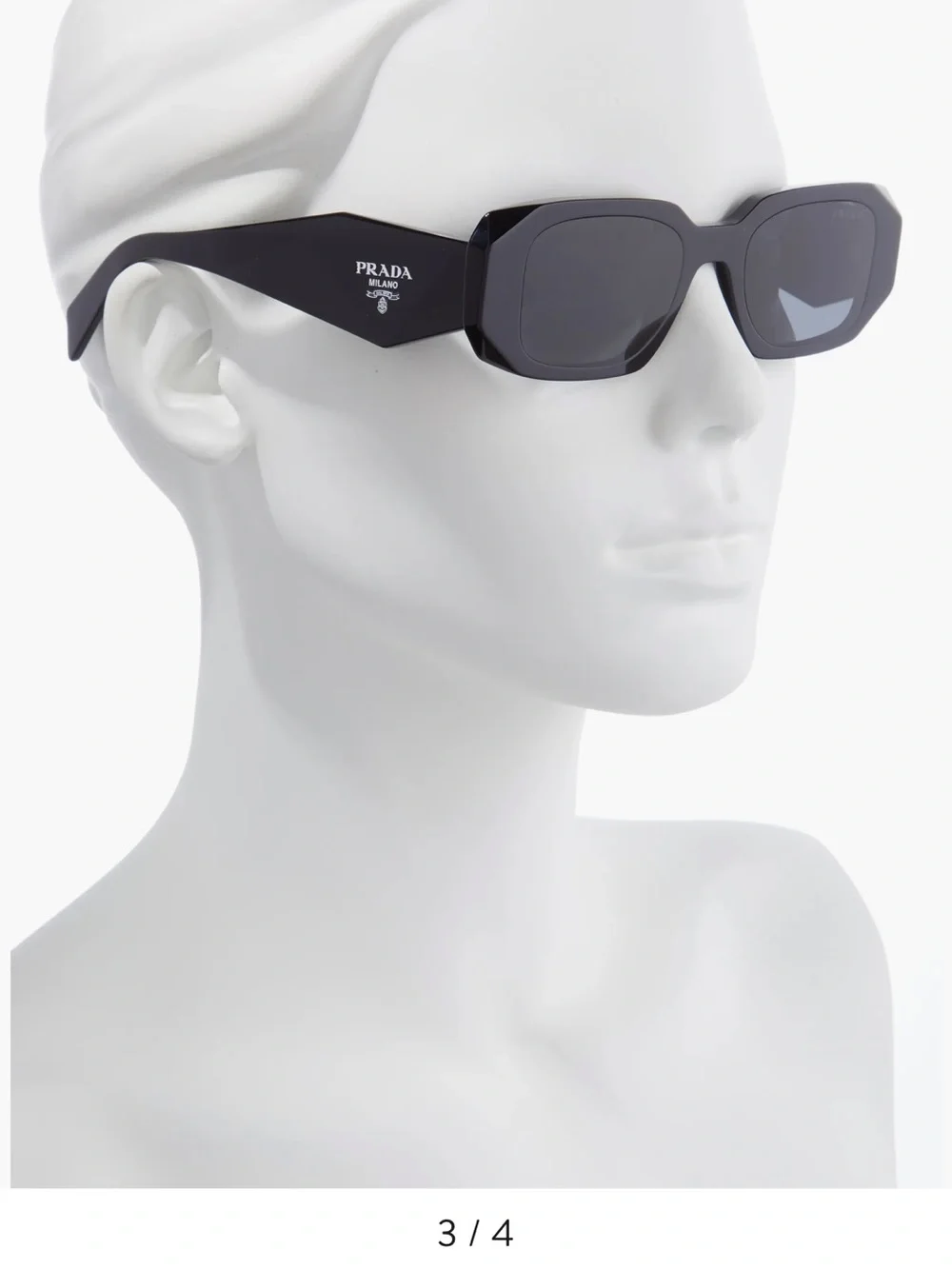 Prada Black Rectangle Sunglasses